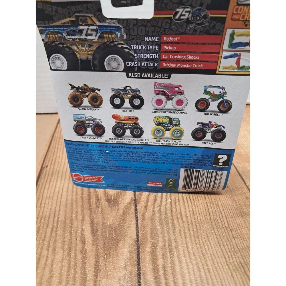 Hot Wheels Monster Trucks Bigfoot 75 1:64 2023 Freestyle Wreckers 9/11 (m)
